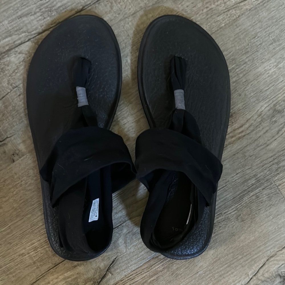 NEW! Sanuk Yoga Sling 2 Black Sandals. Size 11